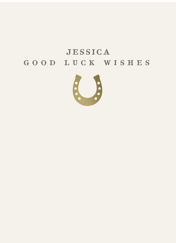 Classic Good Luck Editable Horseshoe
