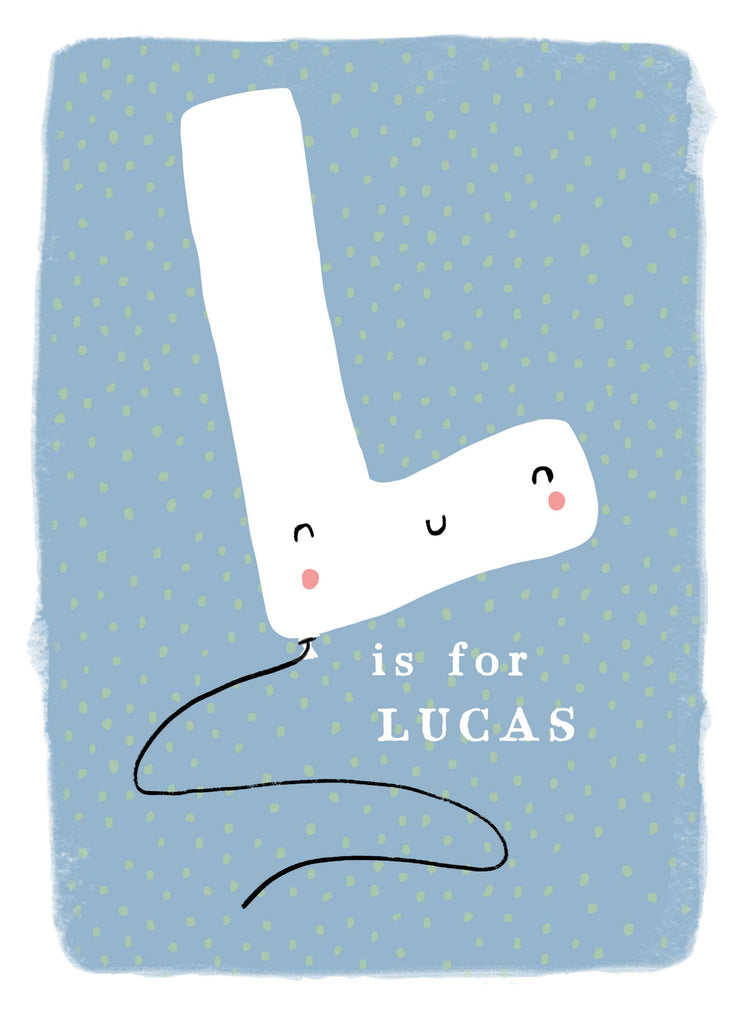Contemporary Kids Birthday Editable Fun Letter L