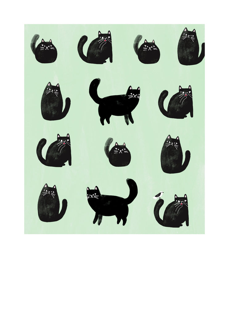 Cupcycled Contemporary Cat Pattern
