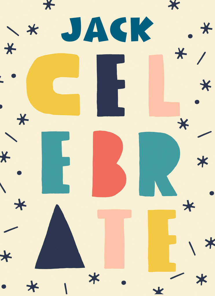 Brother Contemporary Celebrate Multicoloured Text