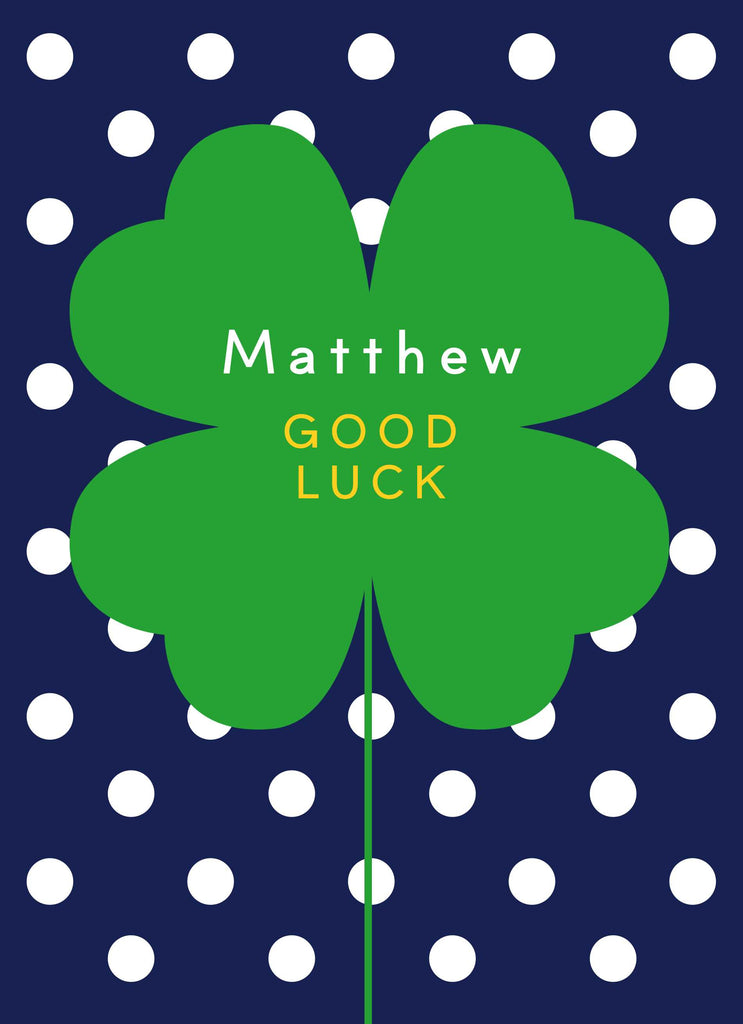 Contemporary Good Luck Editable 4 Leaf Clover